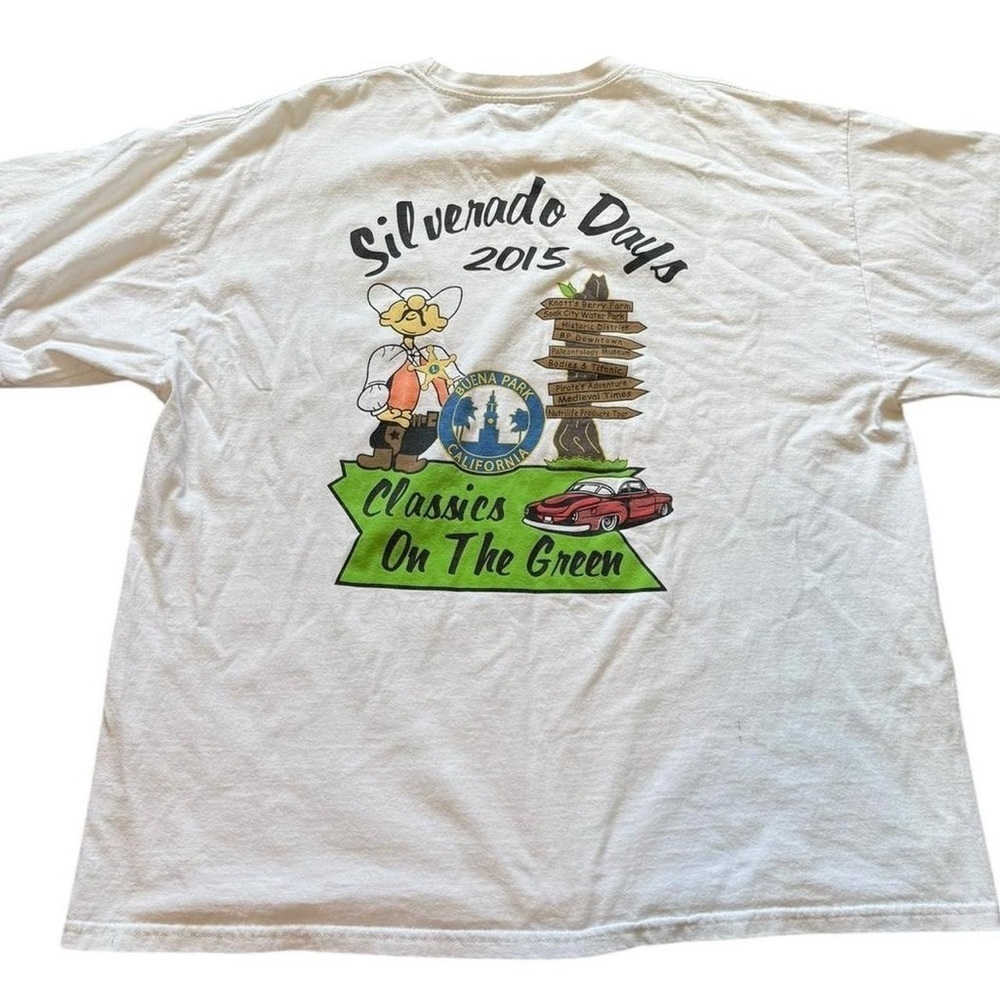 Alstyle White Short Sleeve Tee with Fun Graphic Design